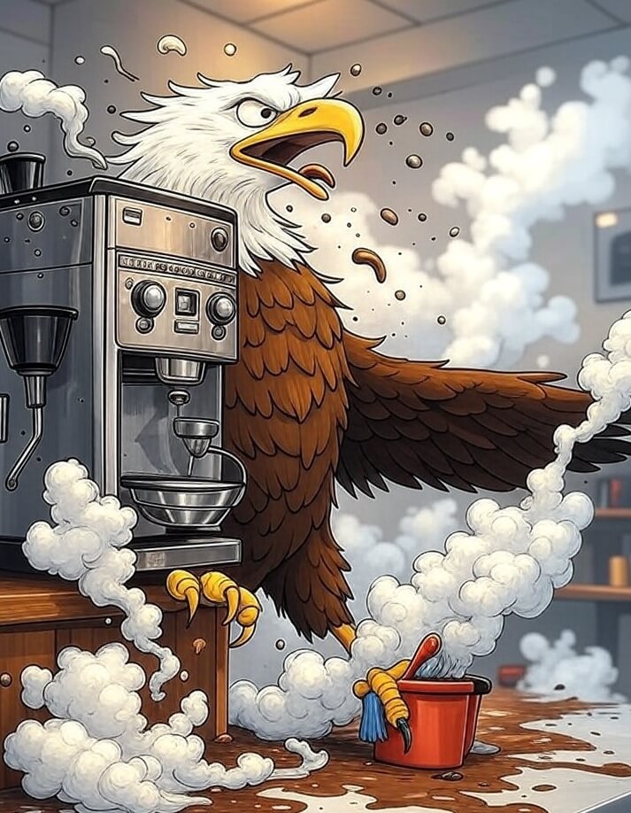 Lincoln and the Great Coffee Catastrophe commercial cleaning mops and mess