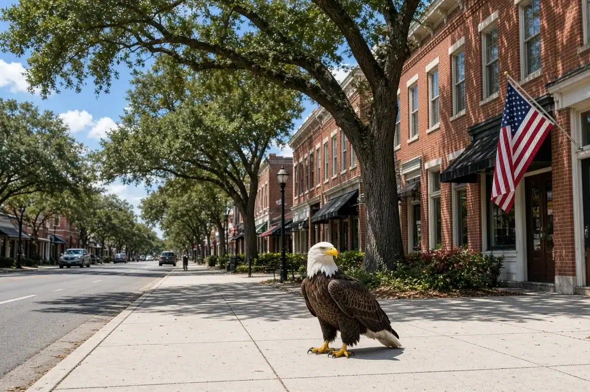  Commercial cleaning in downtown DeLand, Florida