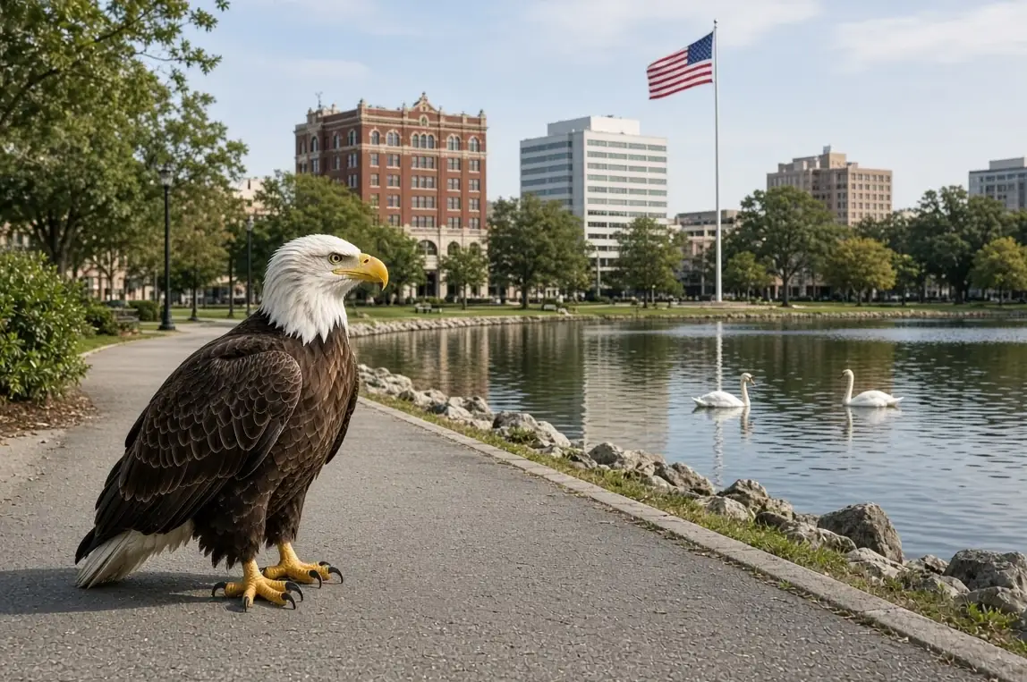 Commercial cleaning in downtown Lakeland, Florida by the lakes
